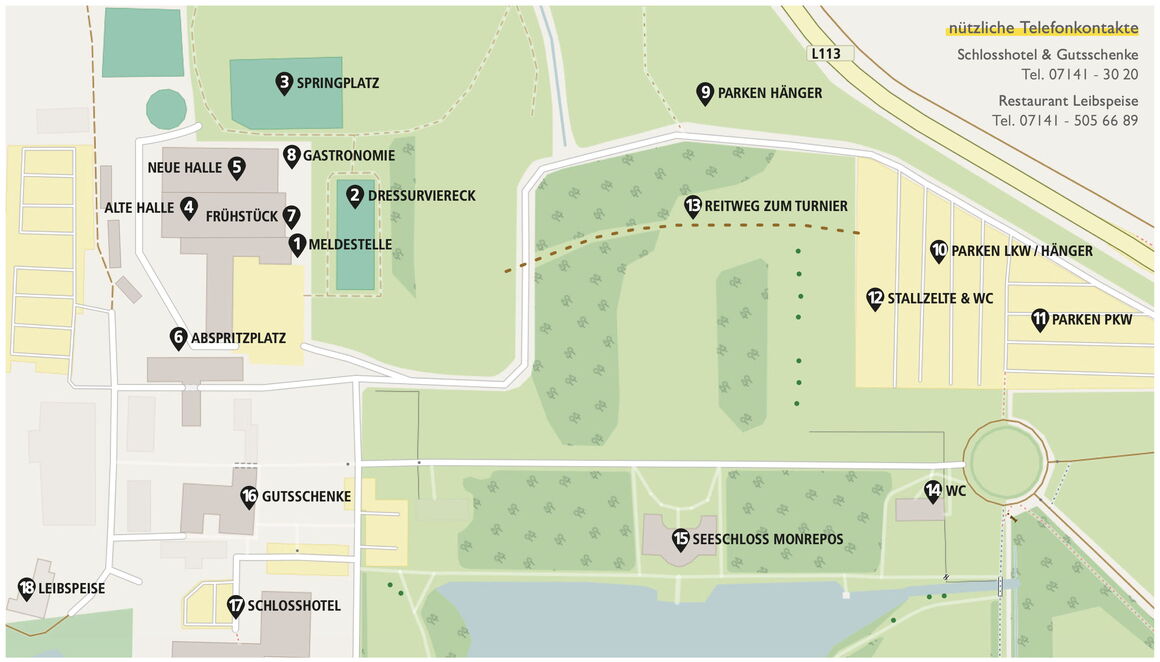 Geländeplan 27. Ludwigsburger Dressurturnier